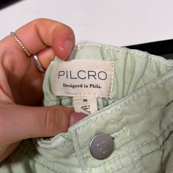 Pilcro The Breaker Mid-Rise Tapered Pull-On Jeans in Moss - 28 - Picture 6 of 6